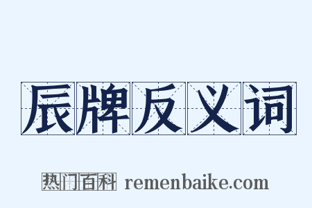 辰牌反义词是什么意思的图片